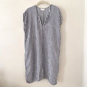 CP Shades Striped Linen Beach Coverup Caftan Dress